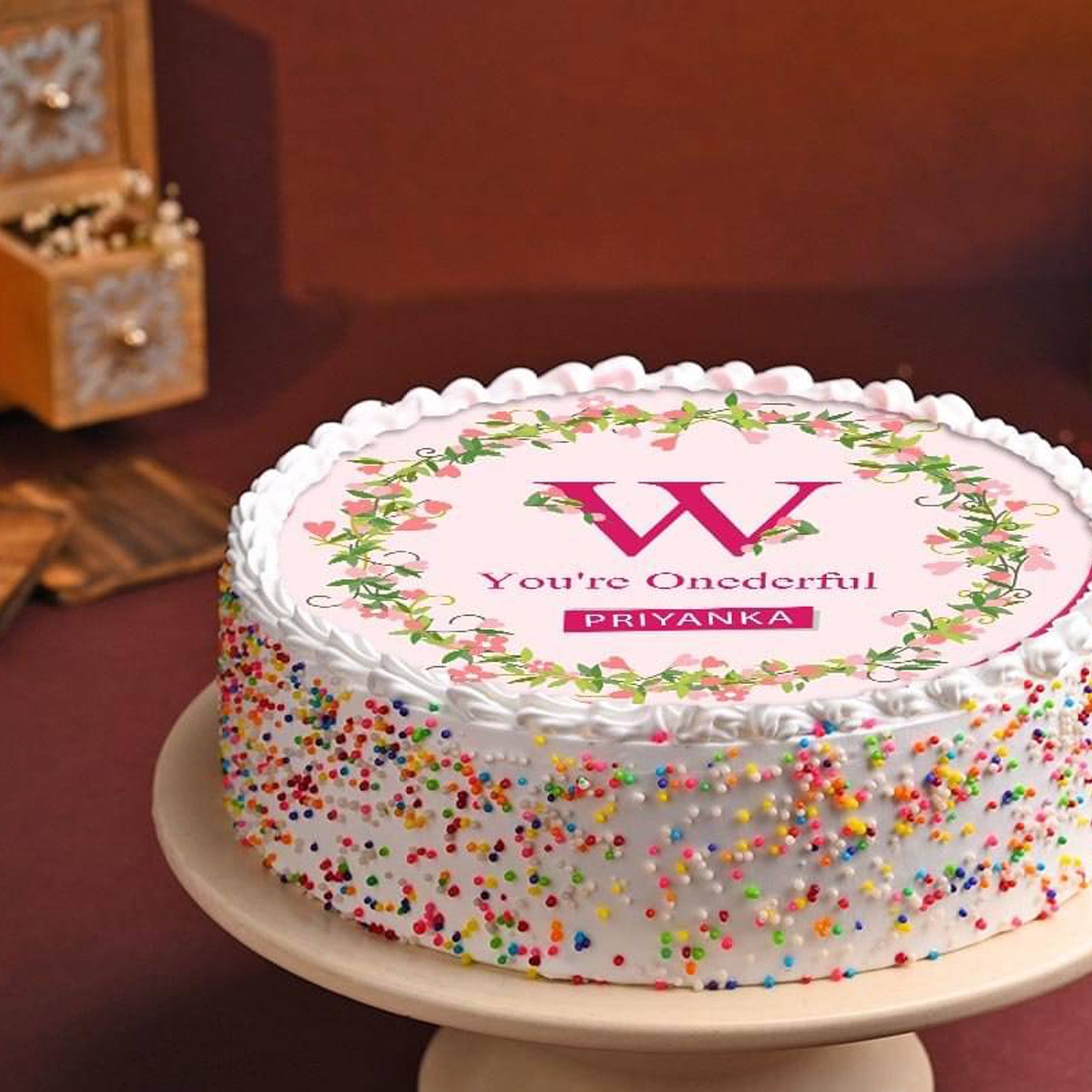 Wonderful Women Sprinkle Cake