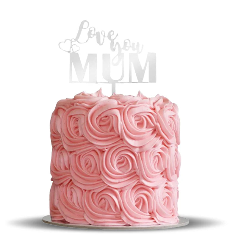 Adorable Pink Mother's day cake in qatar