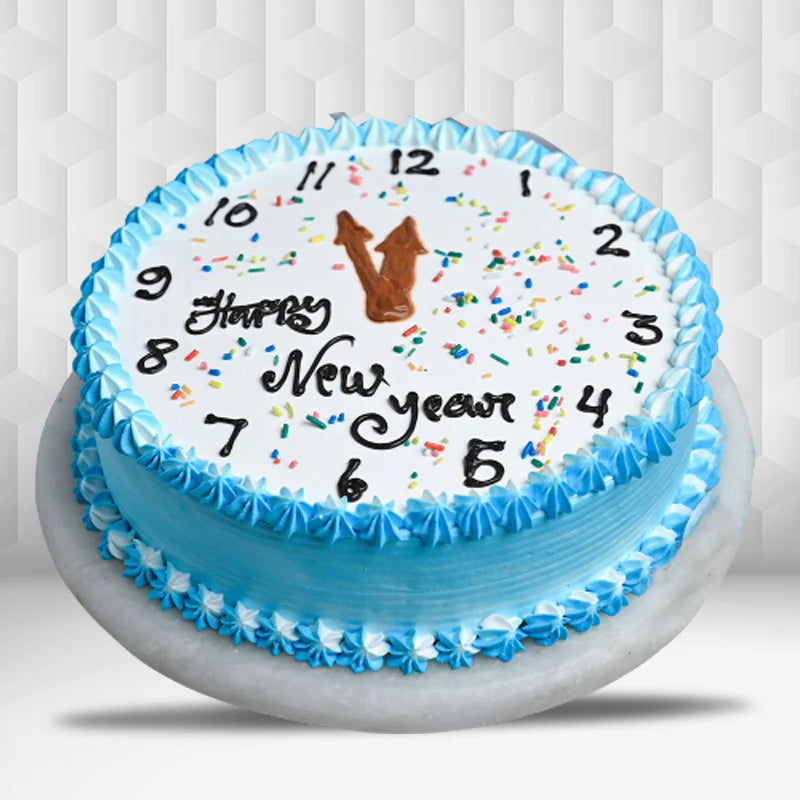 Tempting Blue New Year Cake