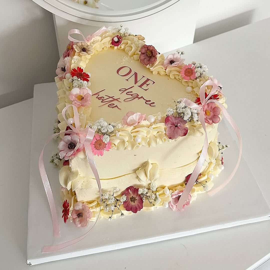 Floral Frost Ribbon Cake
