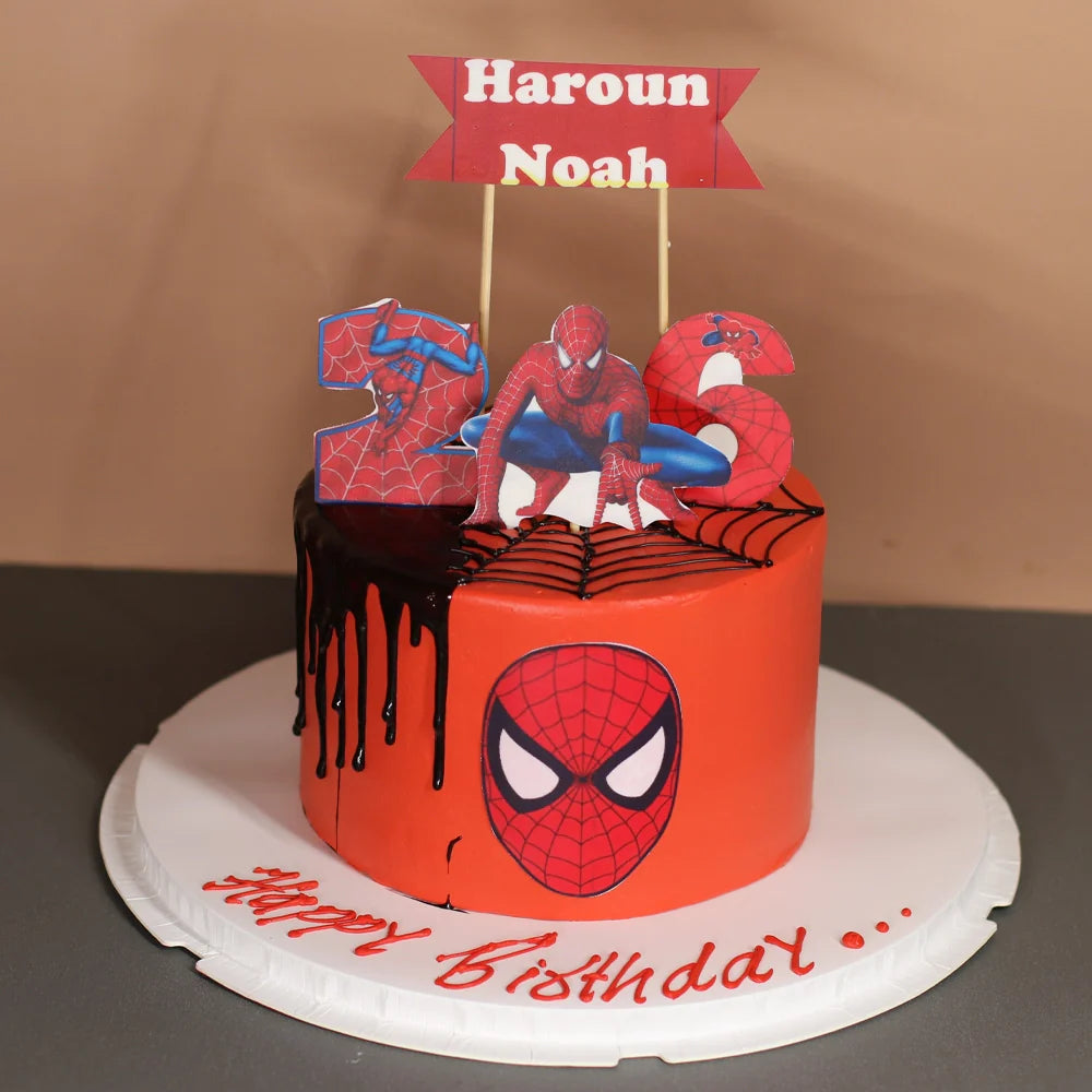 Spiderman cake design
