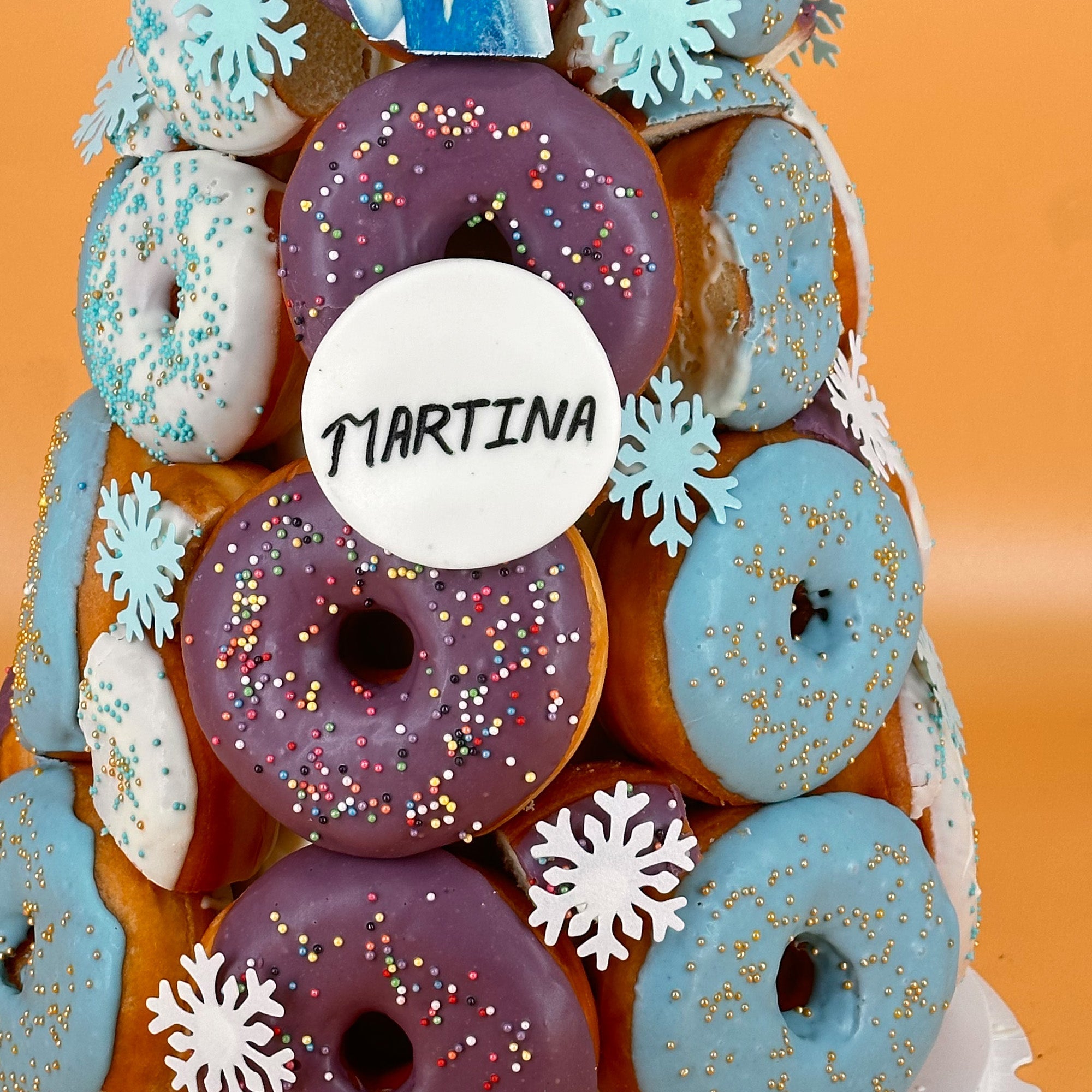 Magical Elsa Donut Pyramid