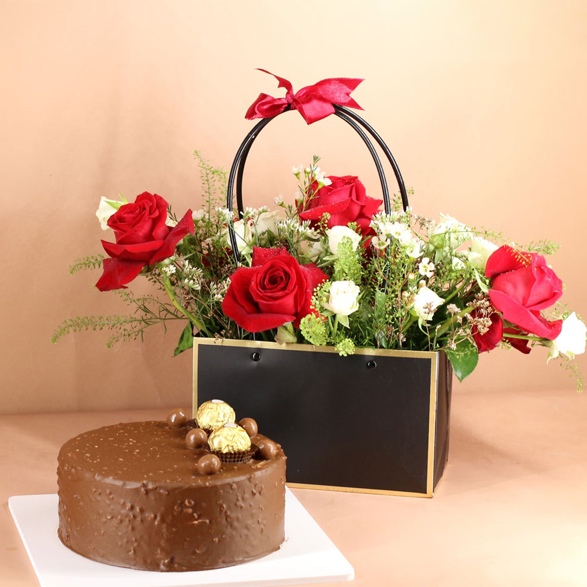 Blissful Flower Bag with Cake