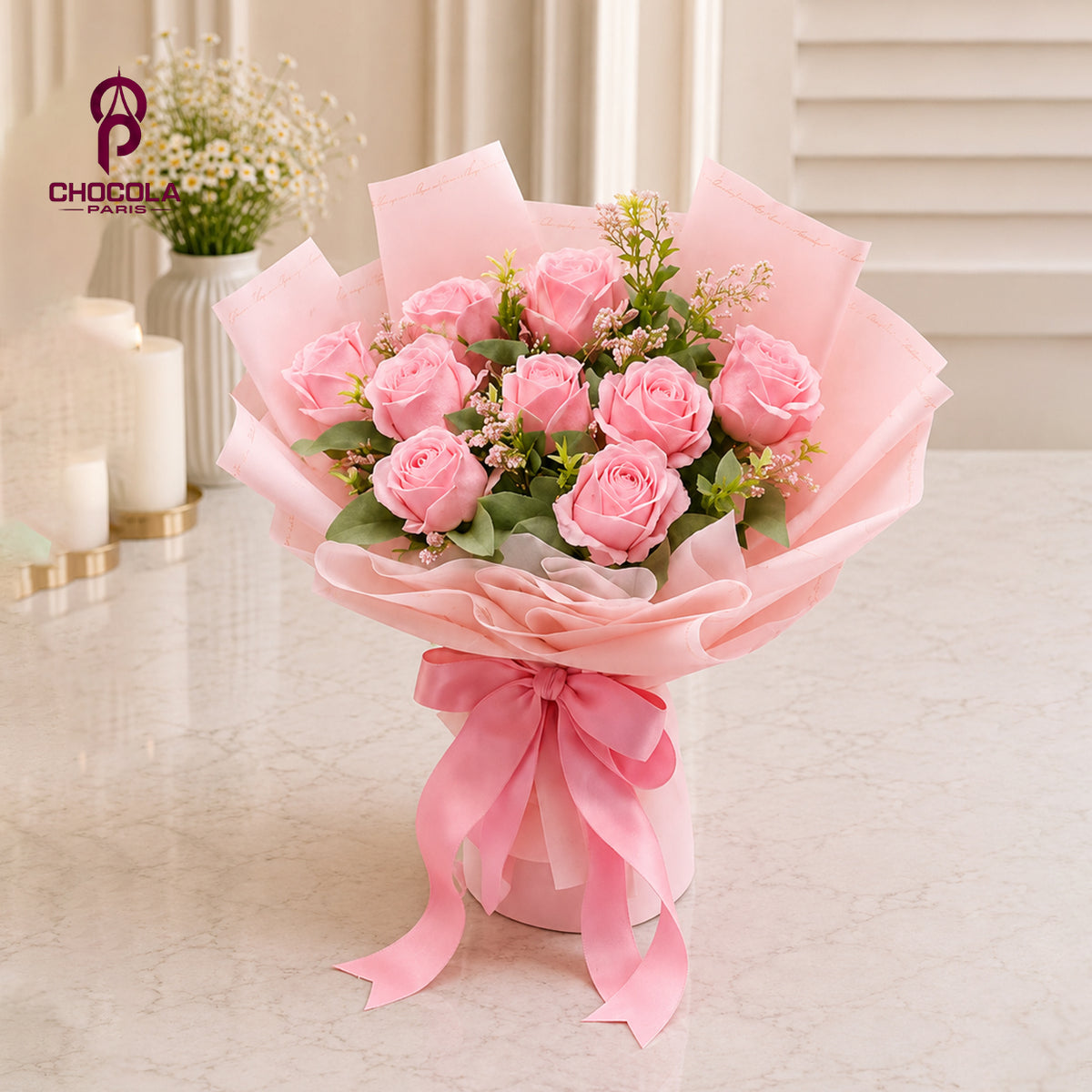 Pink Serenity Rose Bouquet