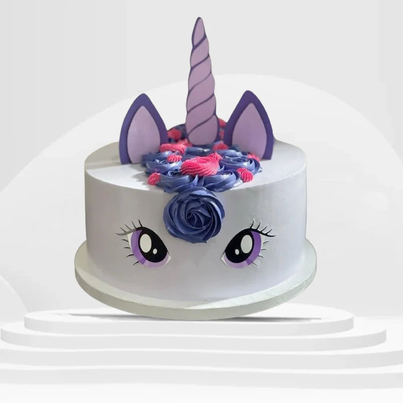 Unicorn Cream Birthday Cake in Qatar