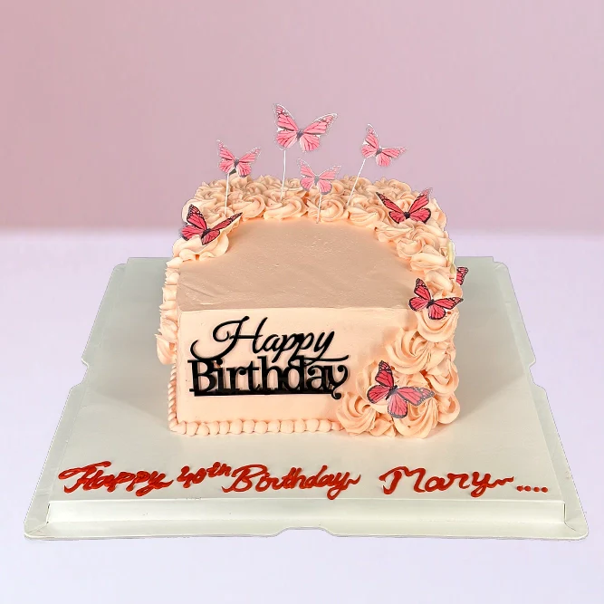 Elegant Butterfly Cake in Qatar