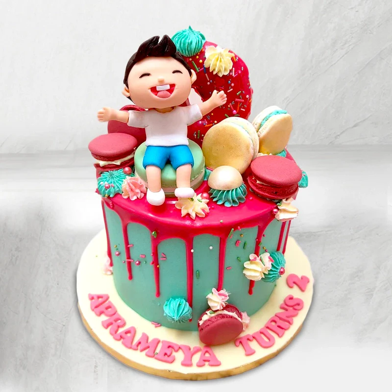 Birthday Theme Macaron Cake