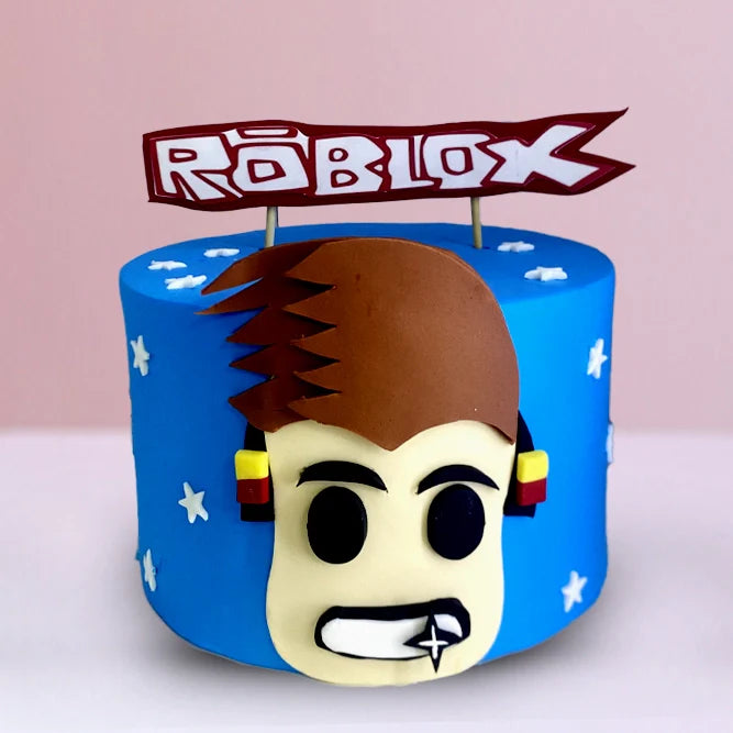 Blue Roblox Cake