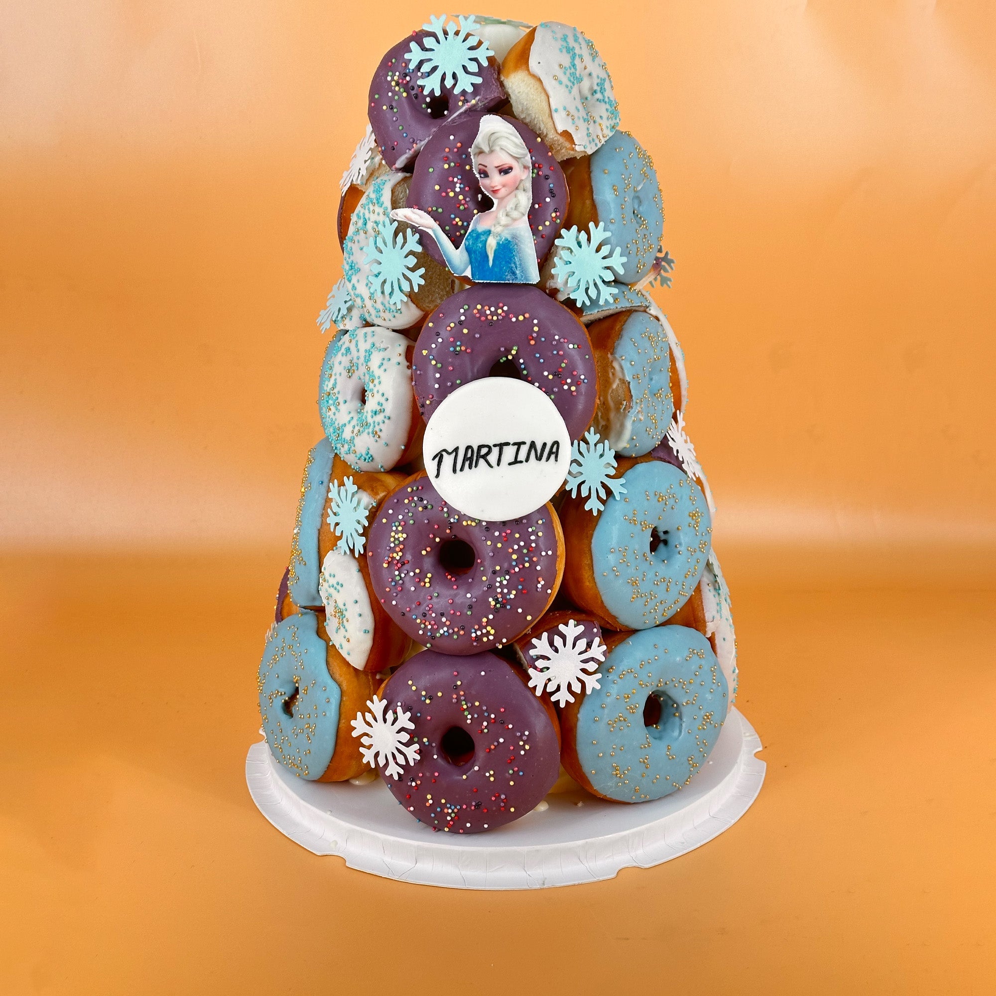 Magical Elsa Donut Pyramid