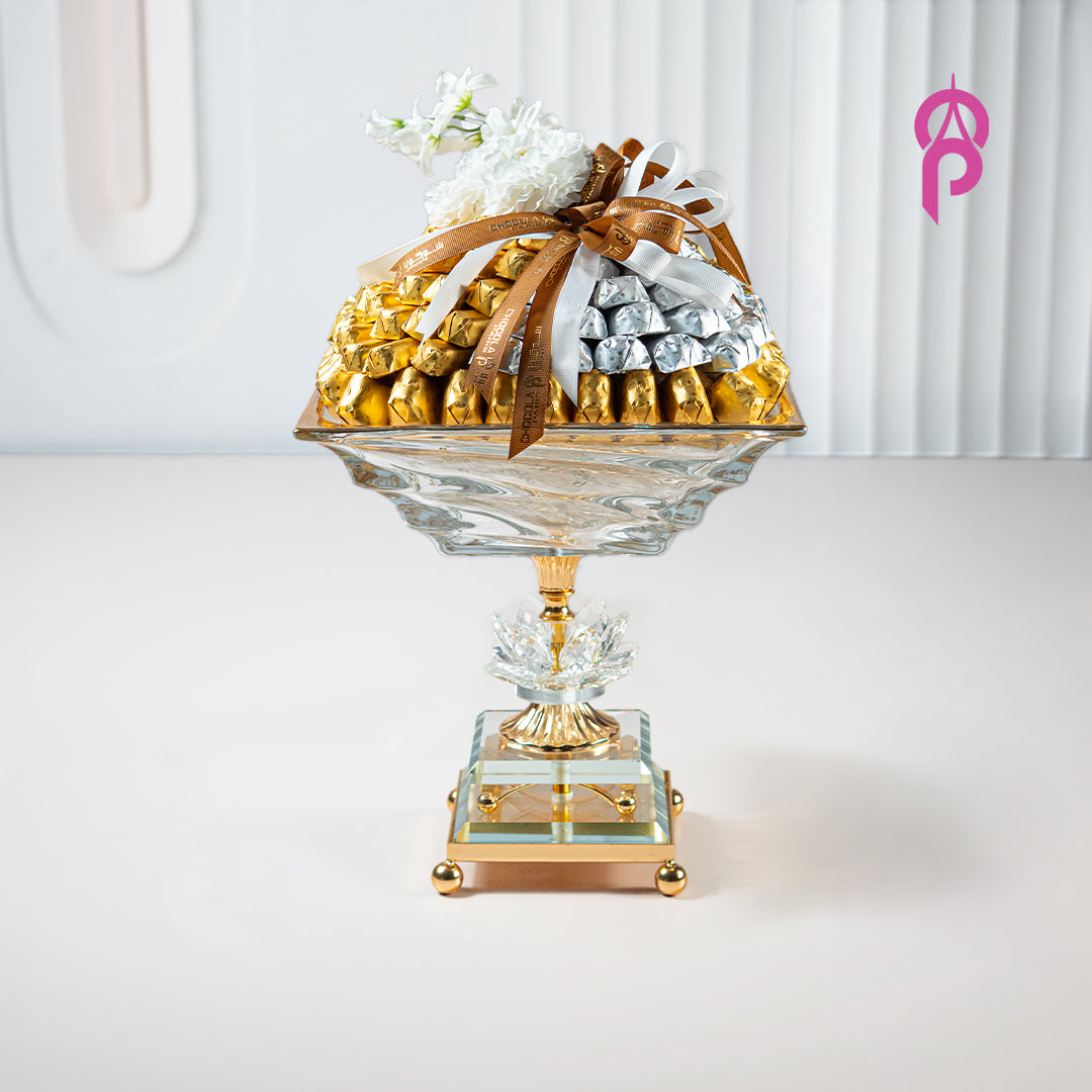 Belgian Chocolate luxury crystal vase