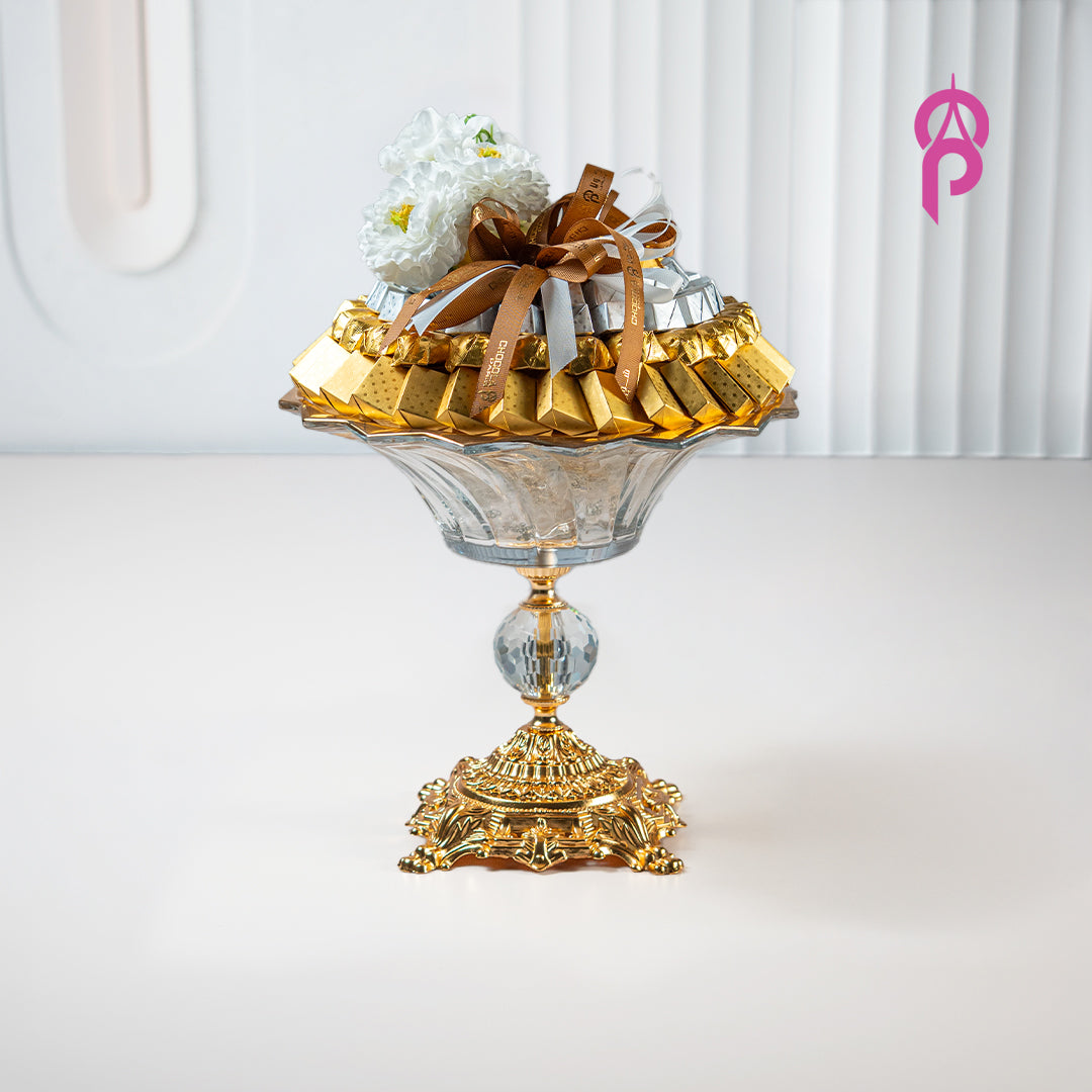Belgian Chocolate luxury crystal vase
