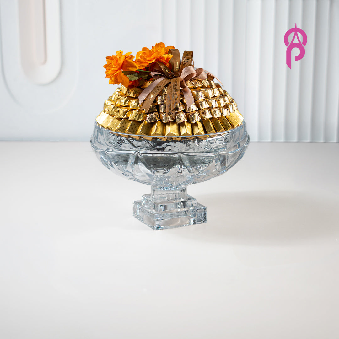Belgian Chocolate luxury crystal vase