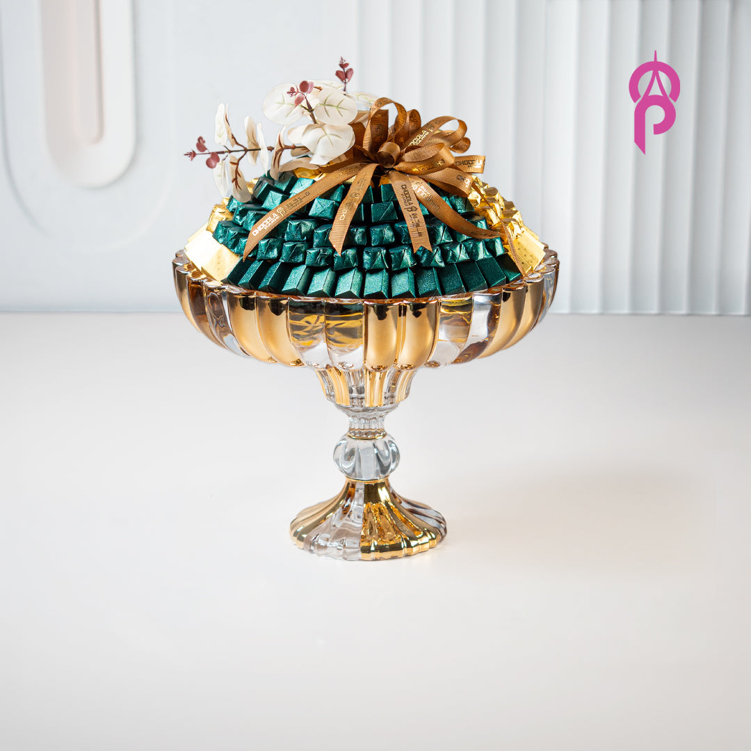 Belgian Chocolate luxury crystal vase