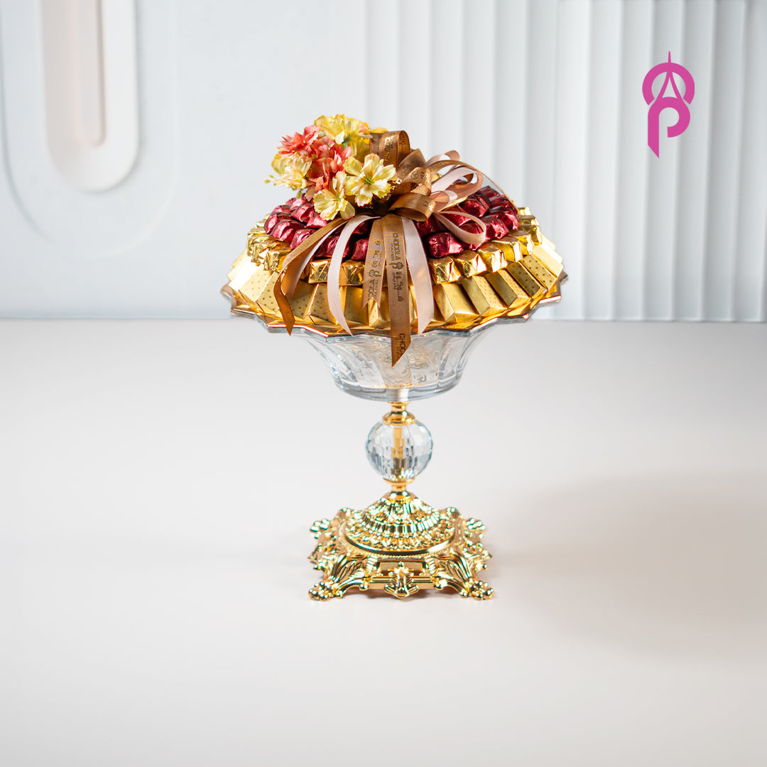 Belgian Chocolate luxury crystal vase