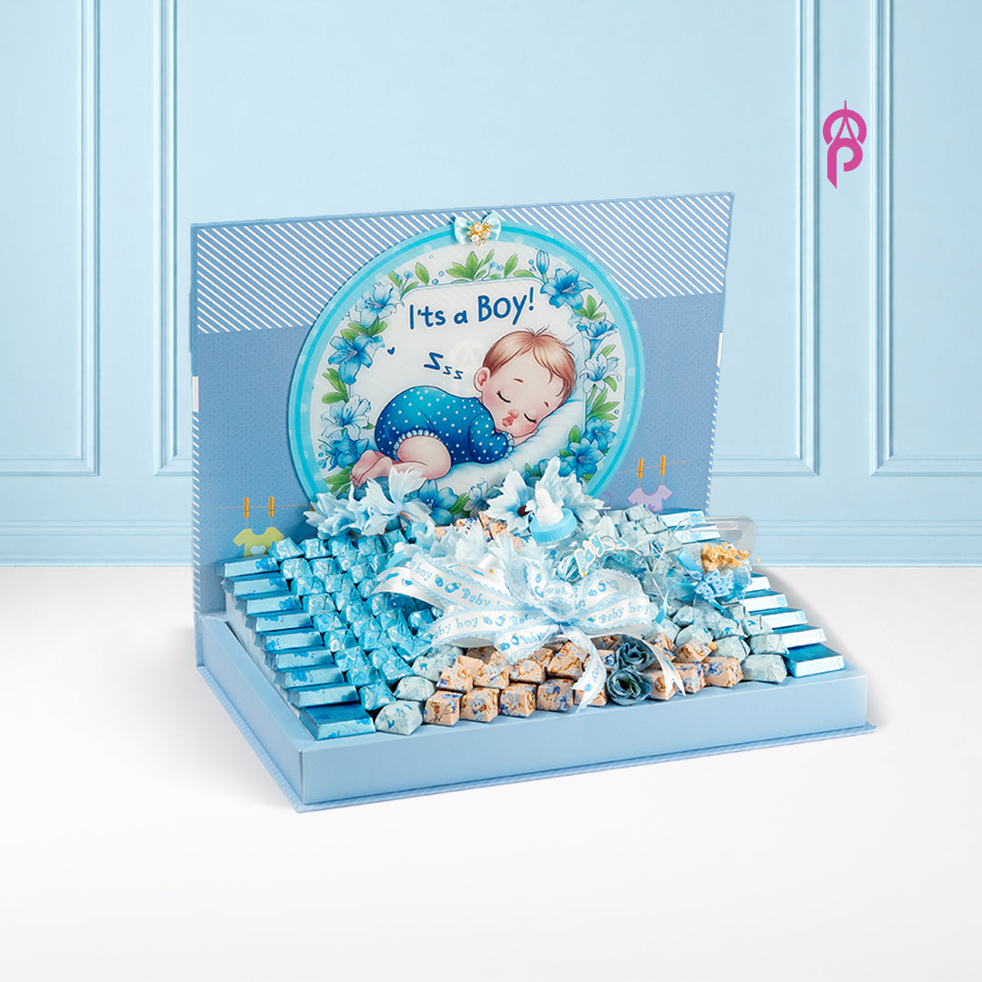 Baby Blue Premium Belgian Chocolate Hamper