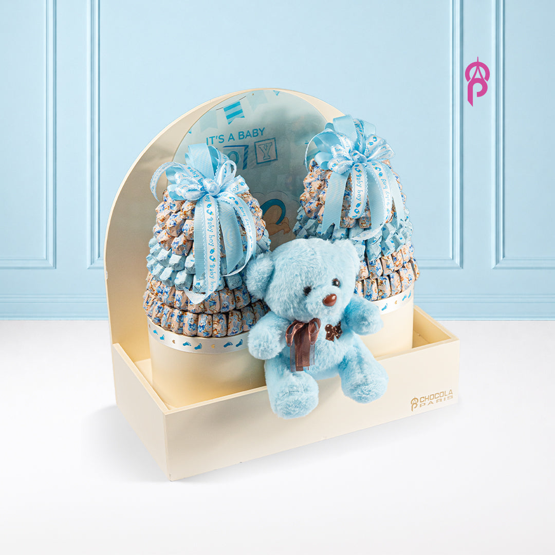 Baby Blue Premium Belgian Chocolate Hamper