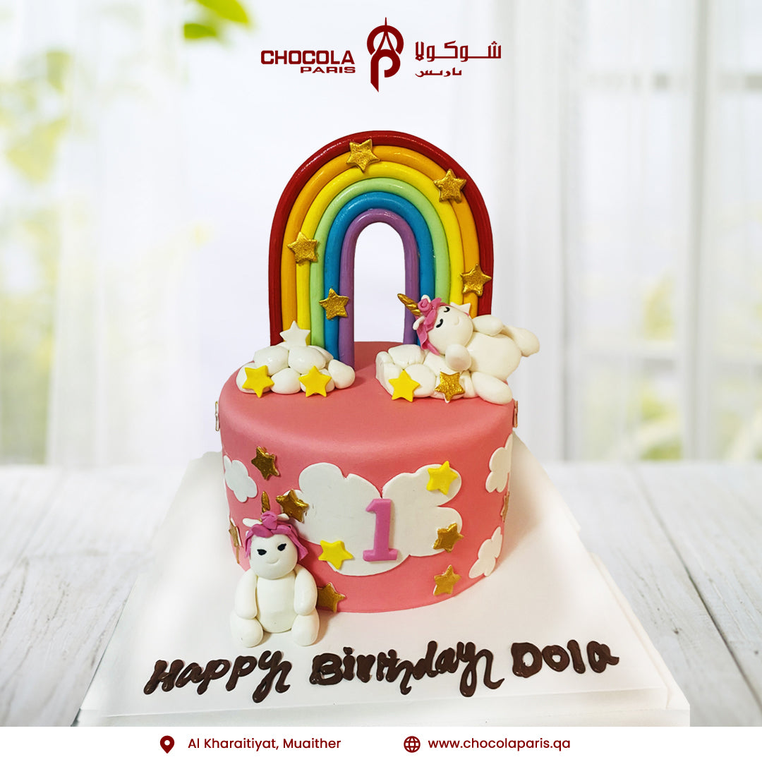 Rainbow Cake in Qatar
