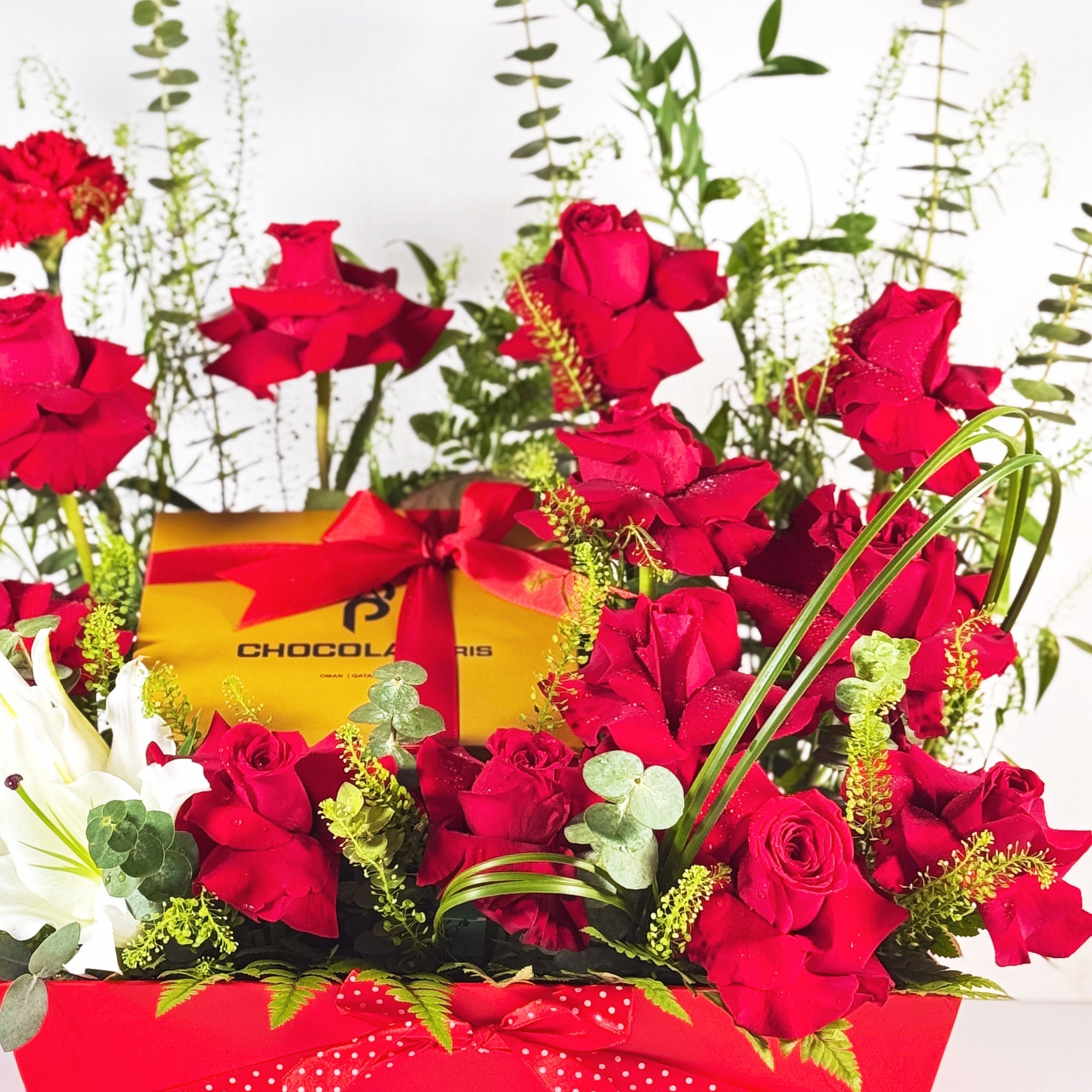 Teddy, Roses and Chocolate Gift Hamper