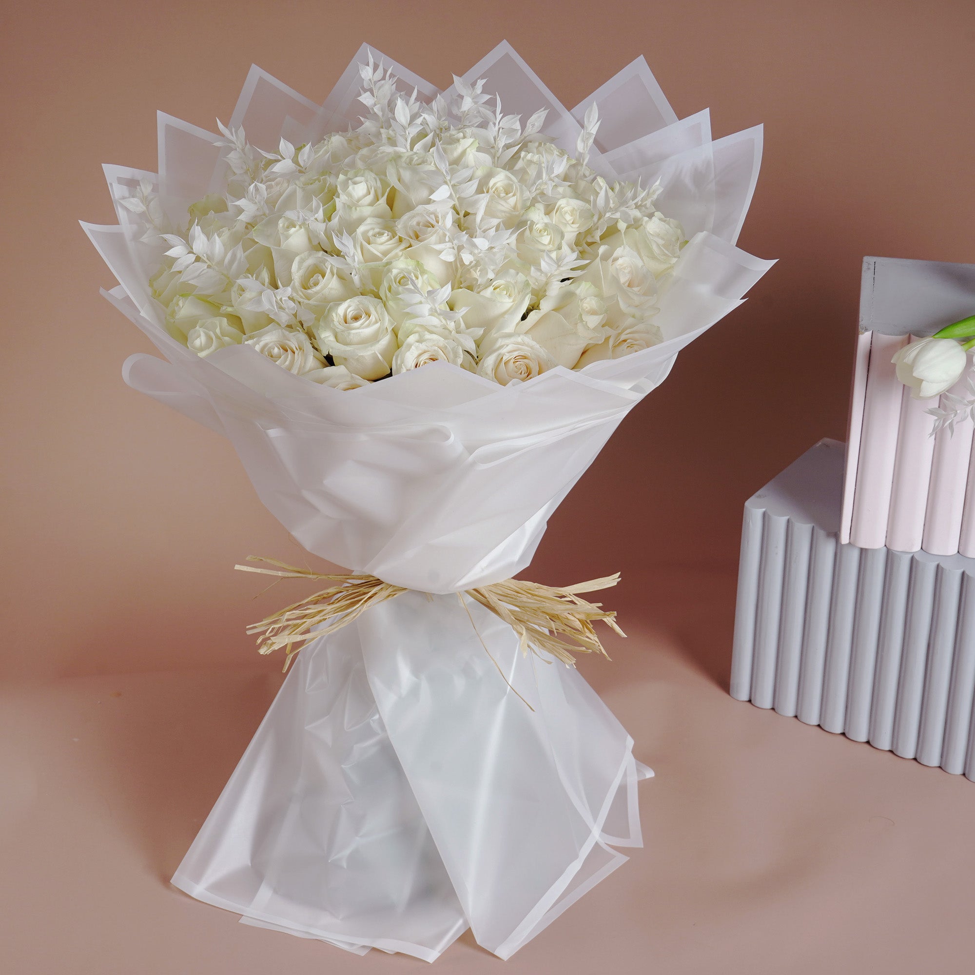 Elegant White Rose Bouquet