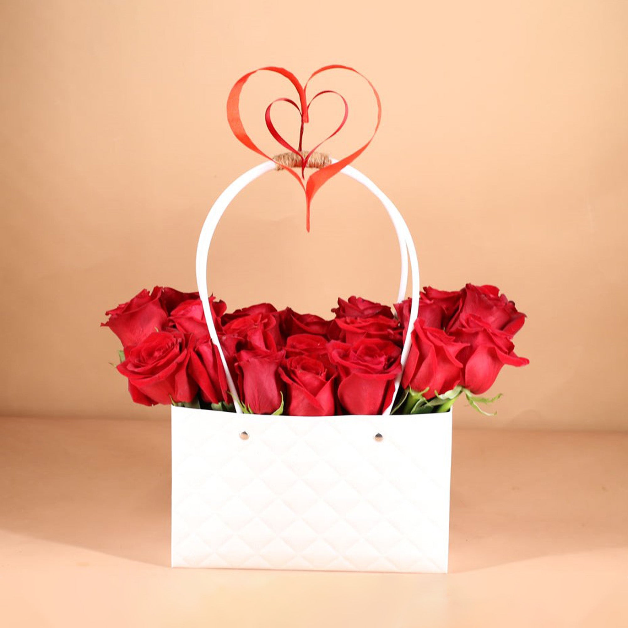 Romantic Red Roses Flower Bag