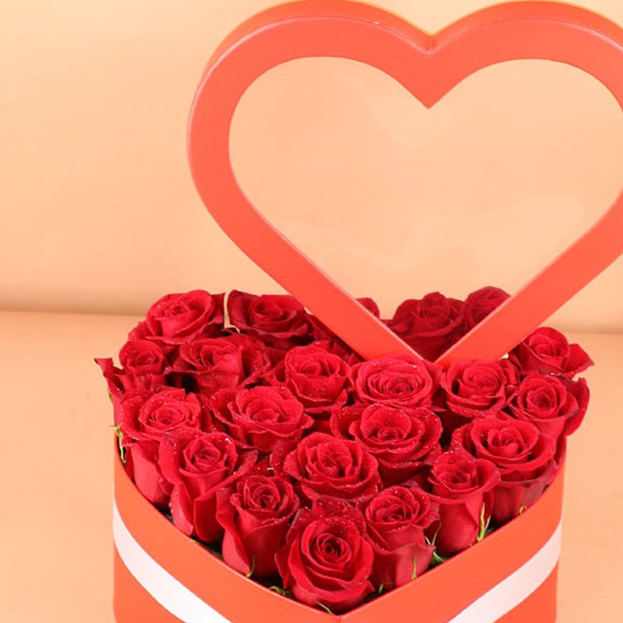 Heart-Shaped Assorted Roses Gift Box