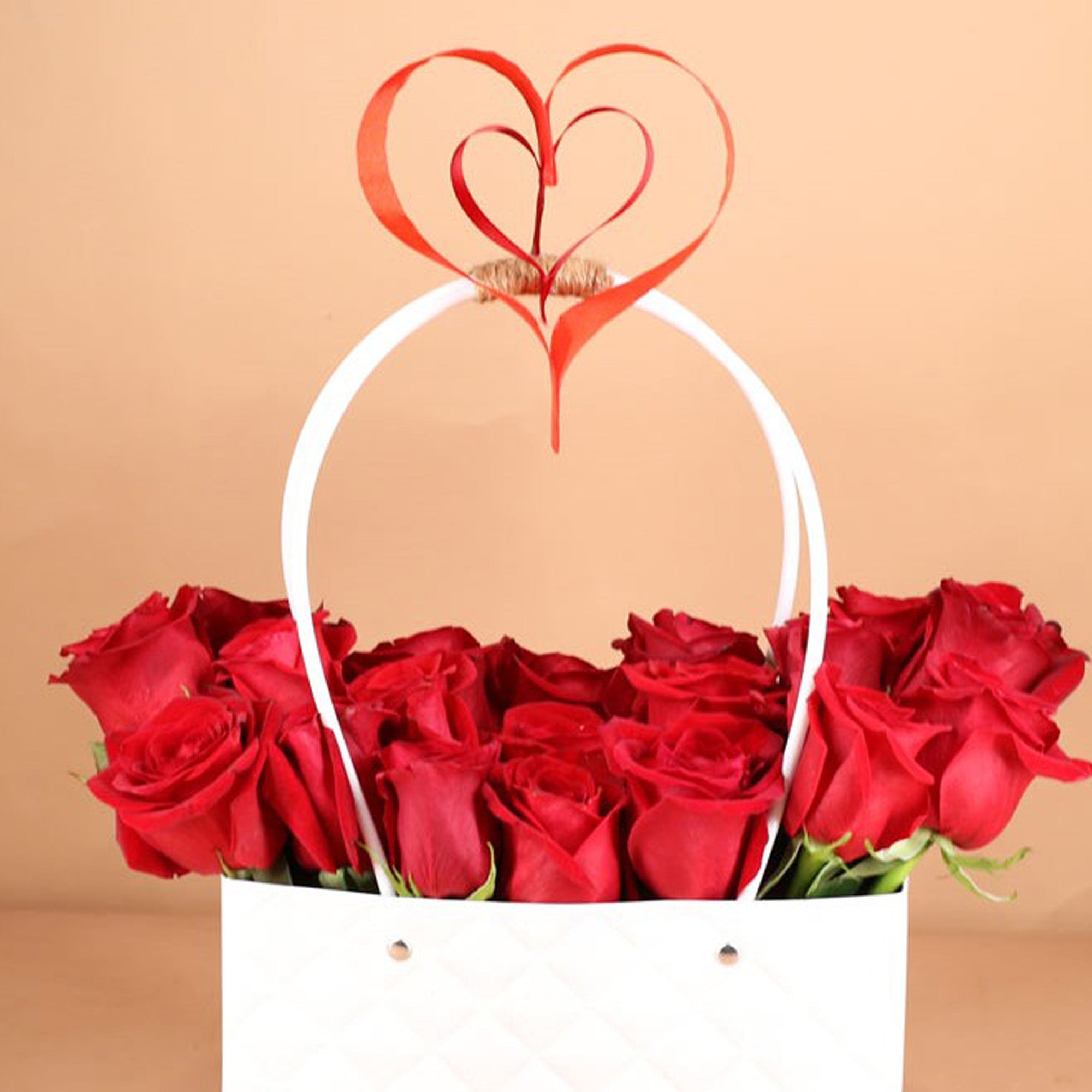 Romantic Red Roses Flower Bag