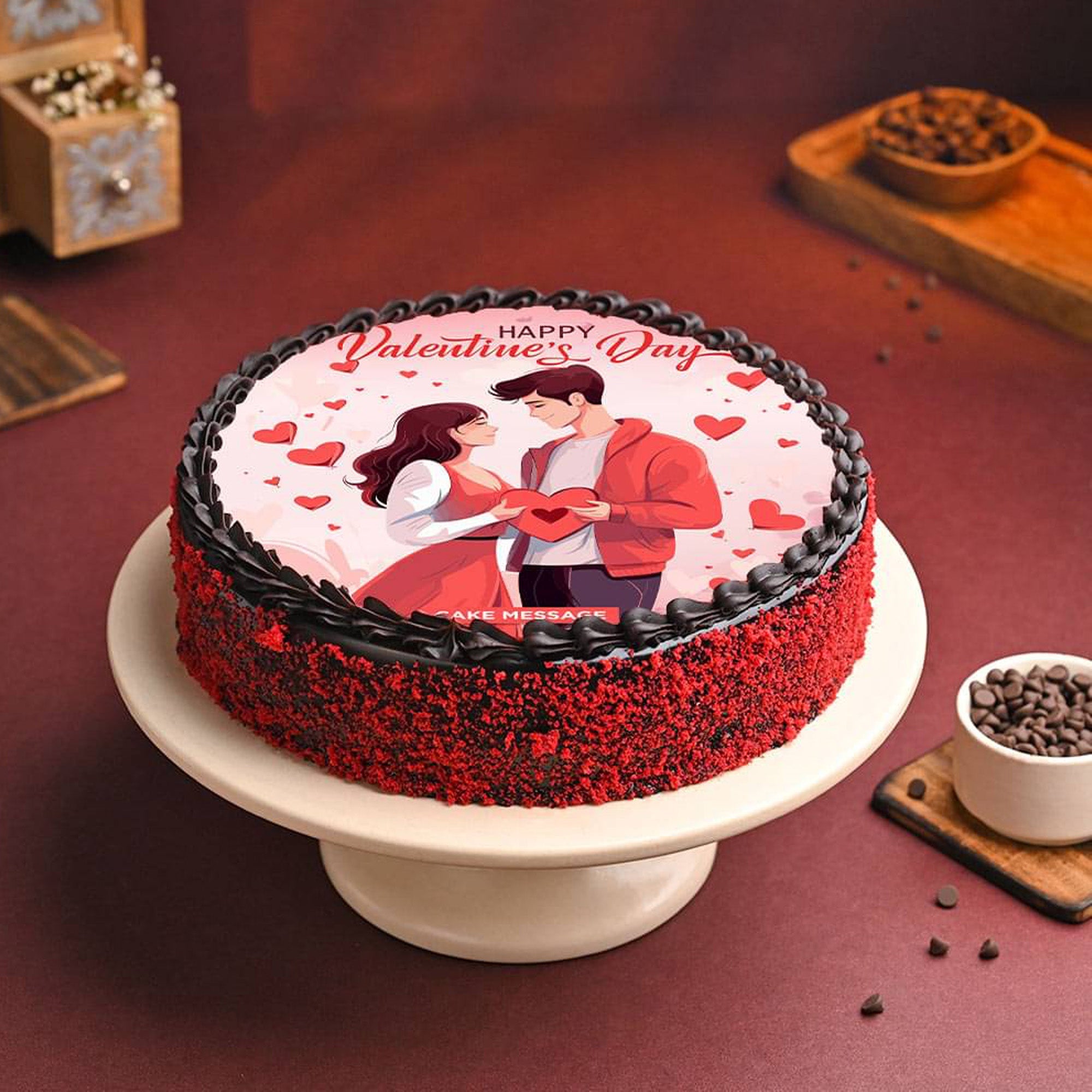 Valentine’s Day Photo Cake
