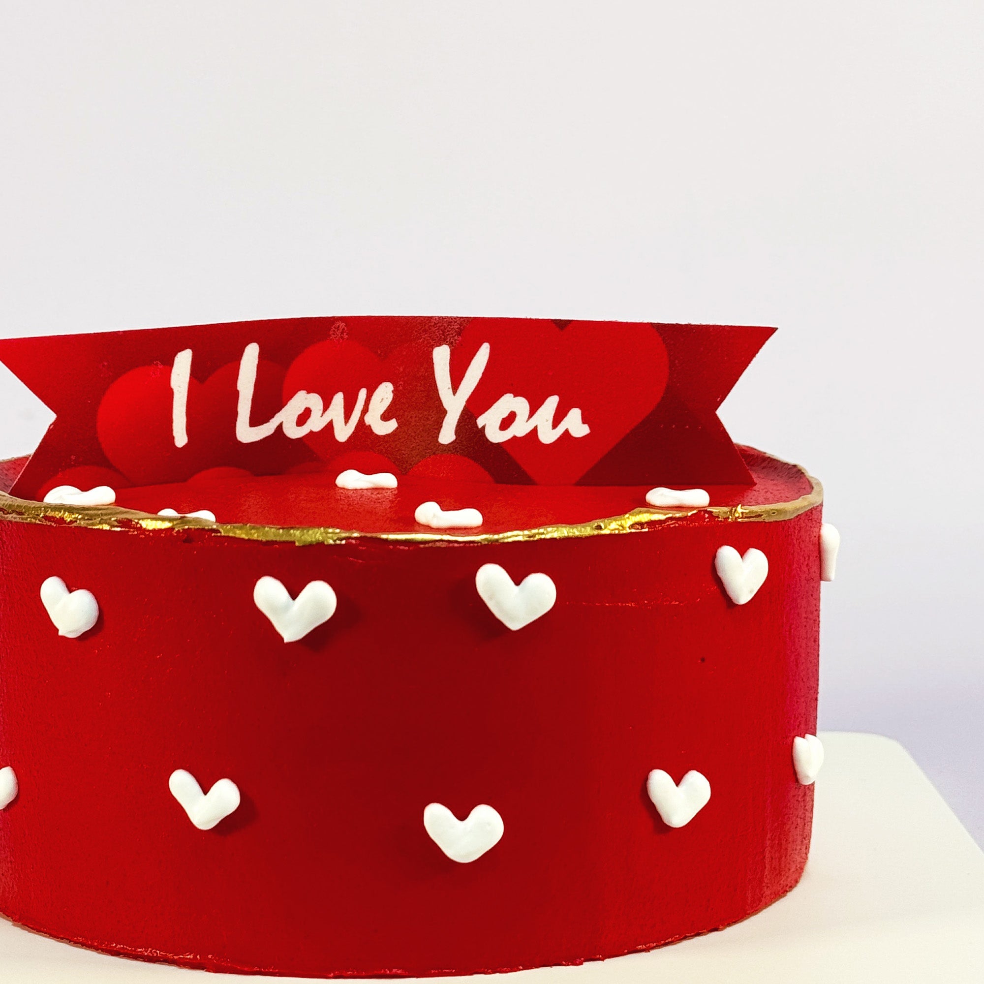 Red Little Heart Romance Cake