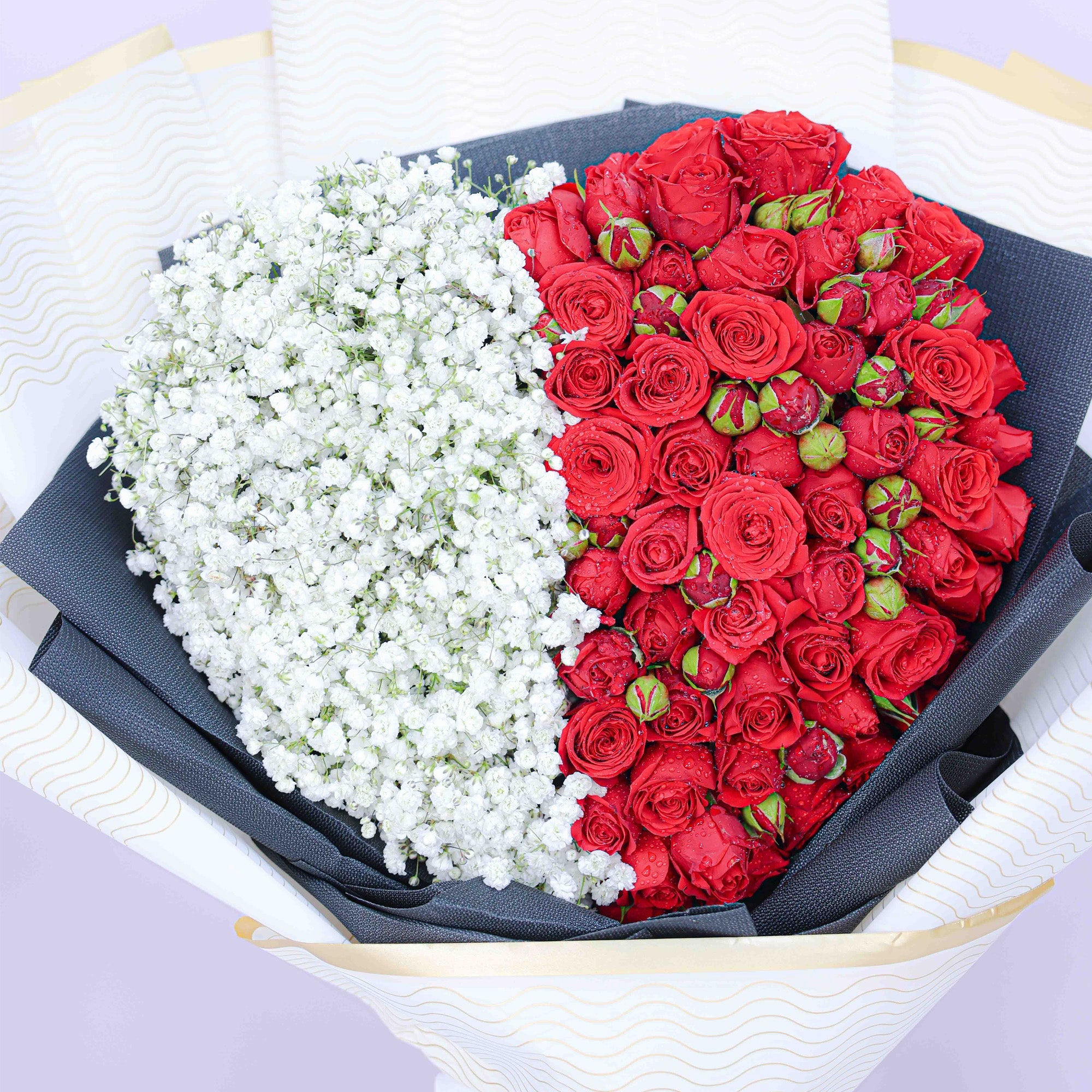 Romantic Love Shape Flower Bouquet