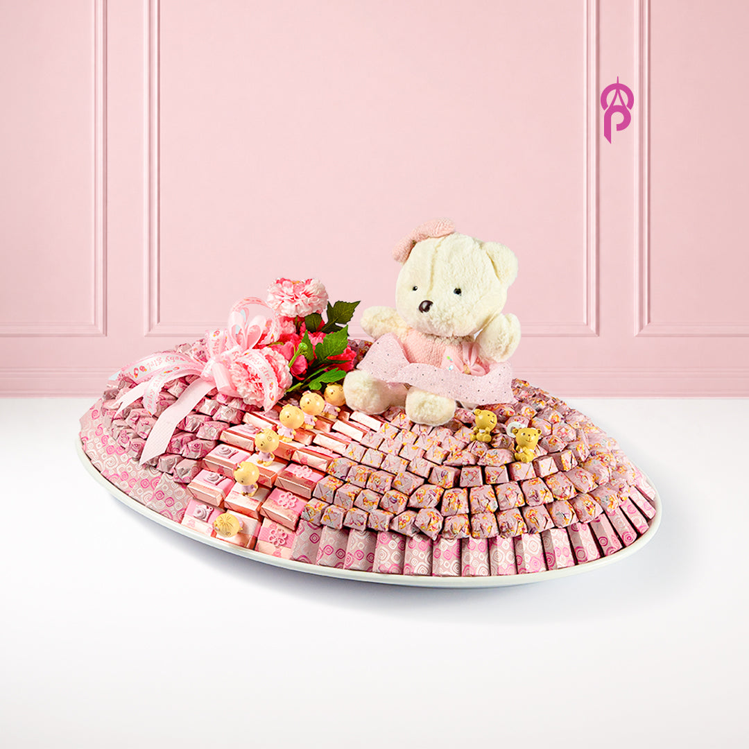 Baby Pink Premium Belgian Chocolate Hamper