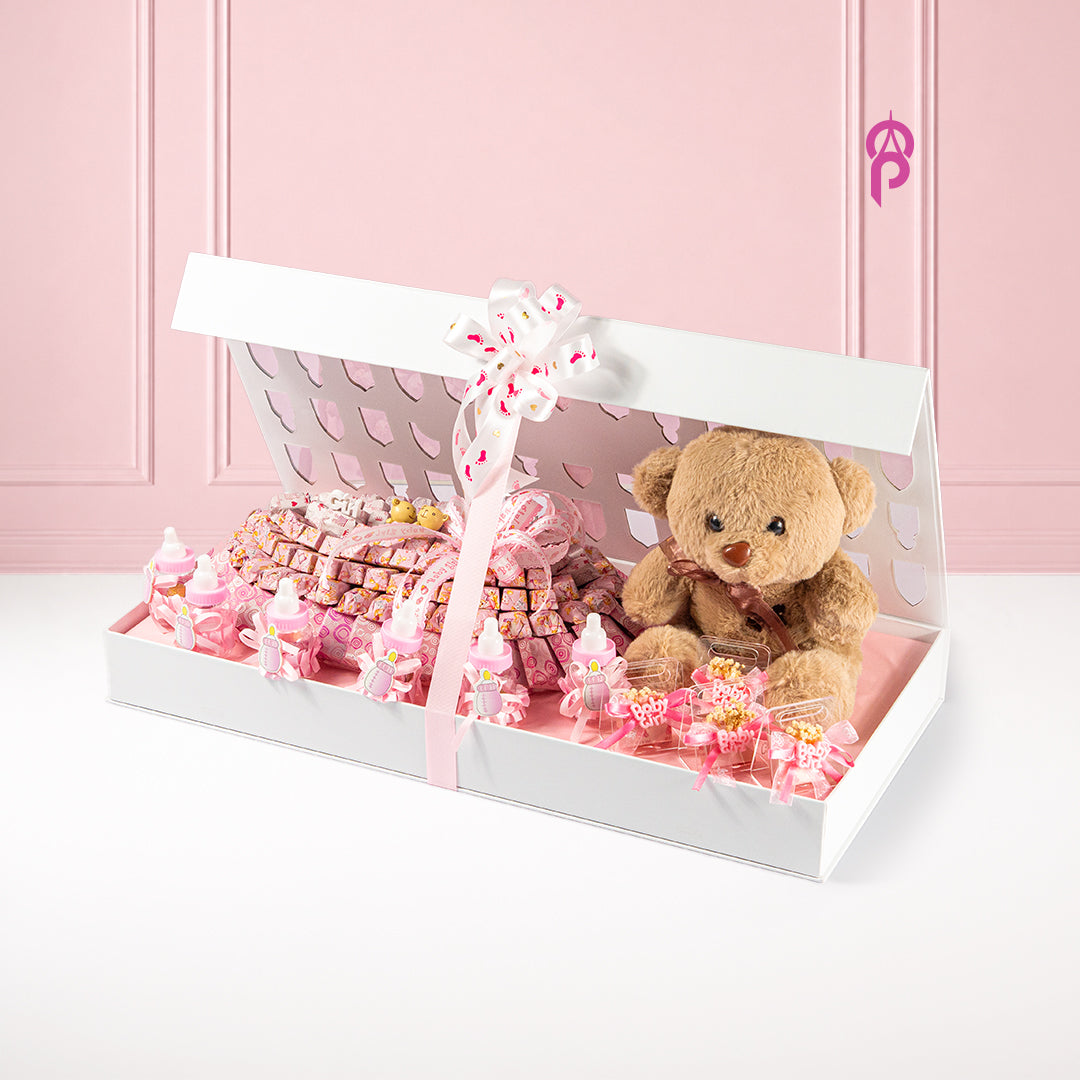 Baby Pink Premium Belgian Chocolate Hamper