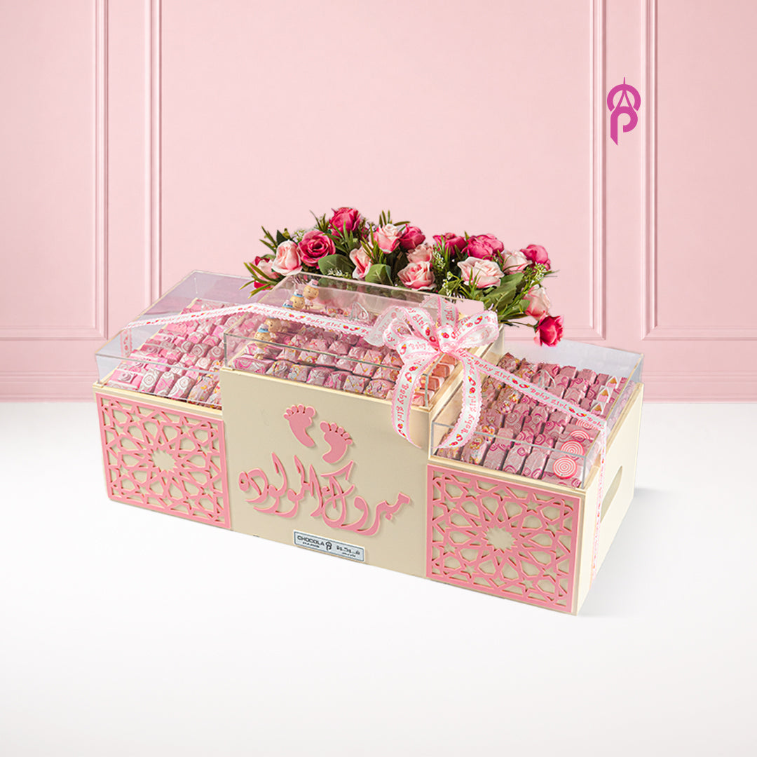 Baby Pink Premium Belgian Chocolate Hamper