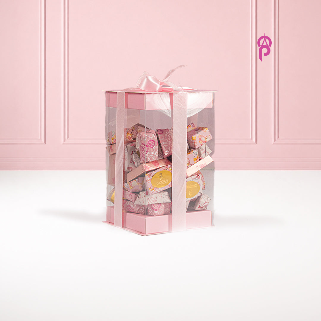 Baby Pink Premium Belgian Chocolate Hamper