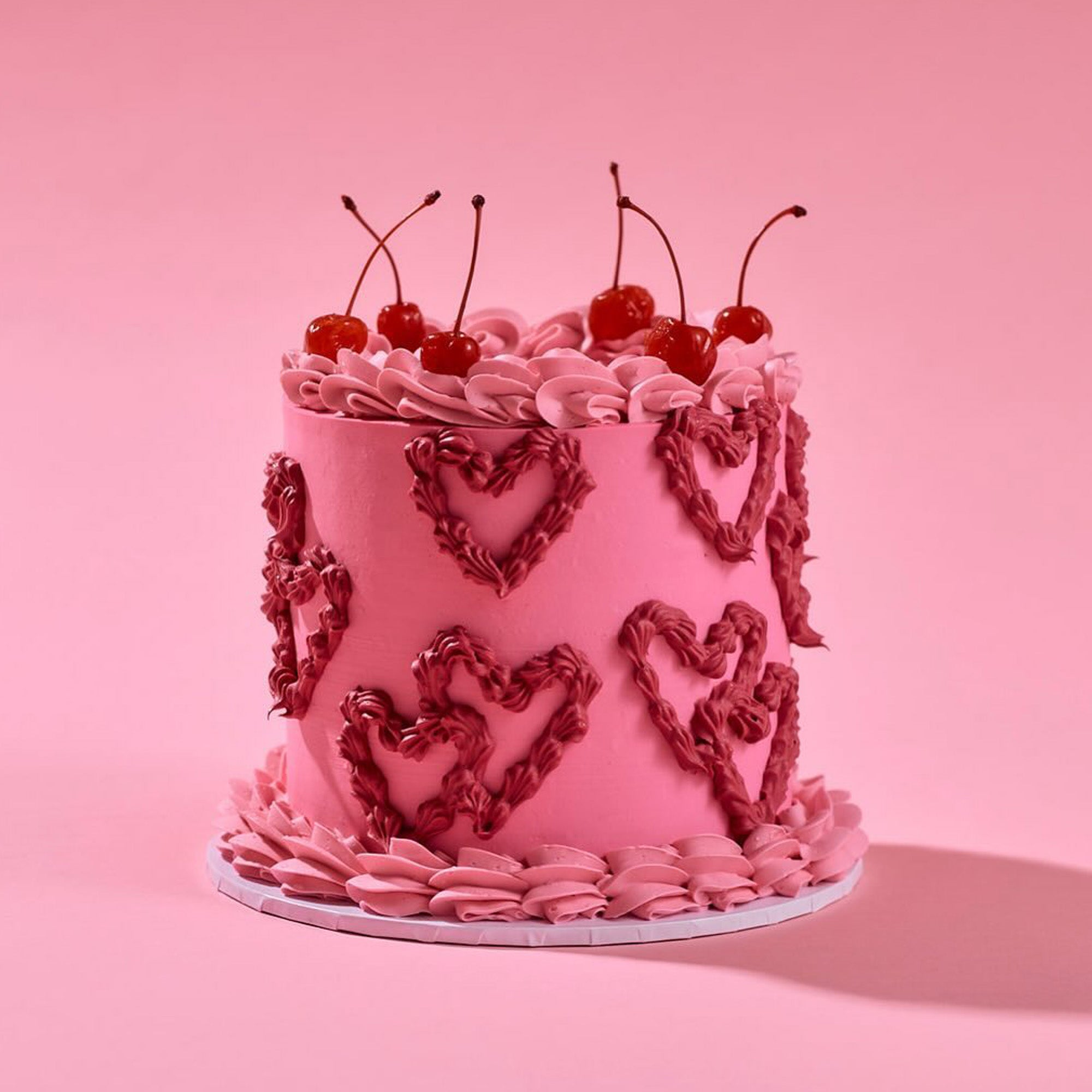 Forever Connected Hearts Cake