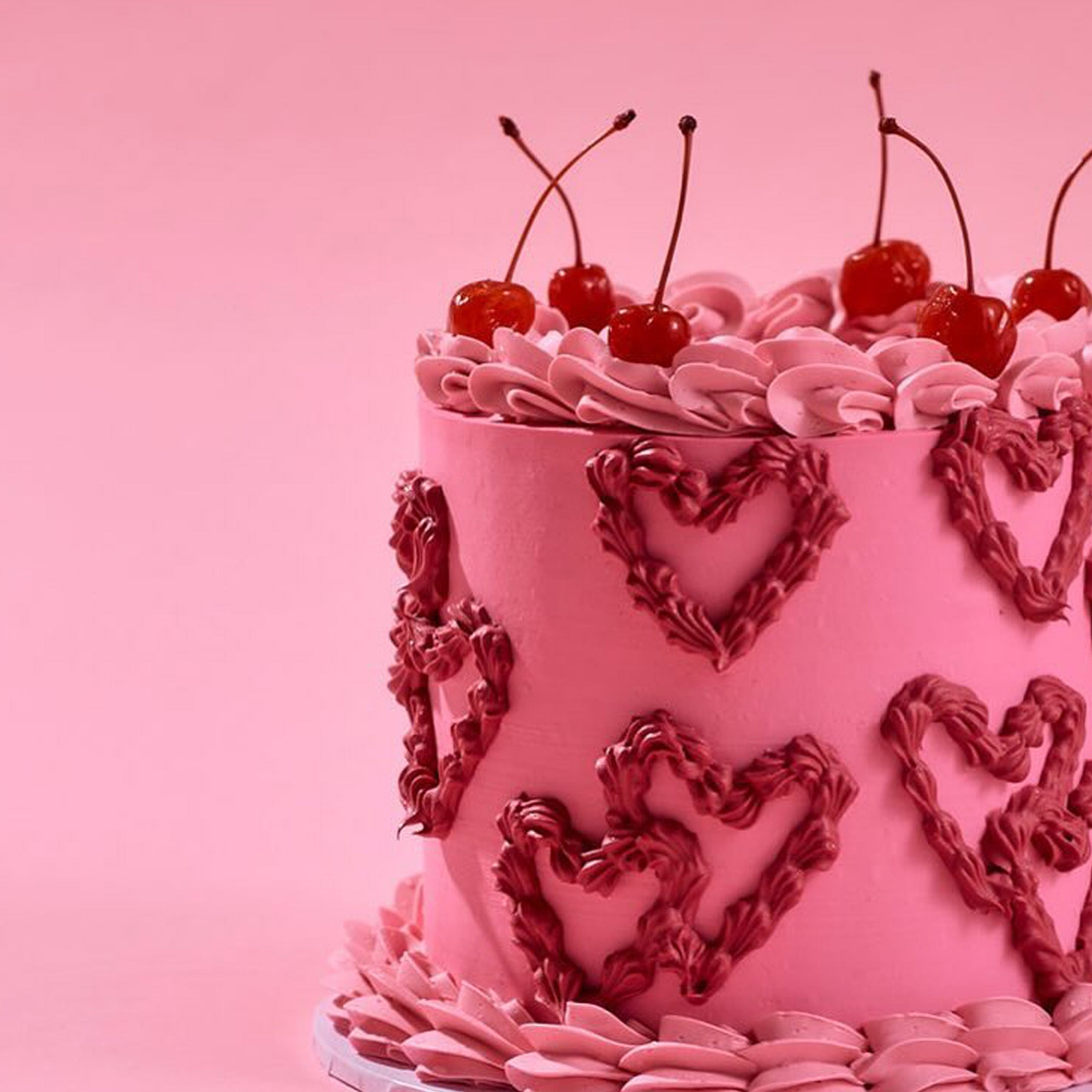 Forever Connected Hearts Cake
