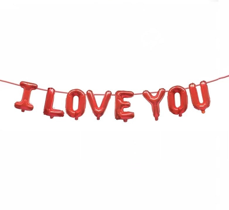 I Love You Letter Balloons Kit