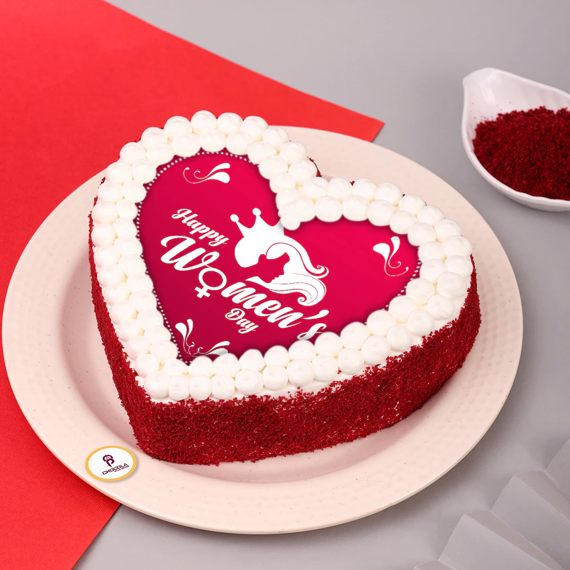 Heart-Shaped Women's Day Cake