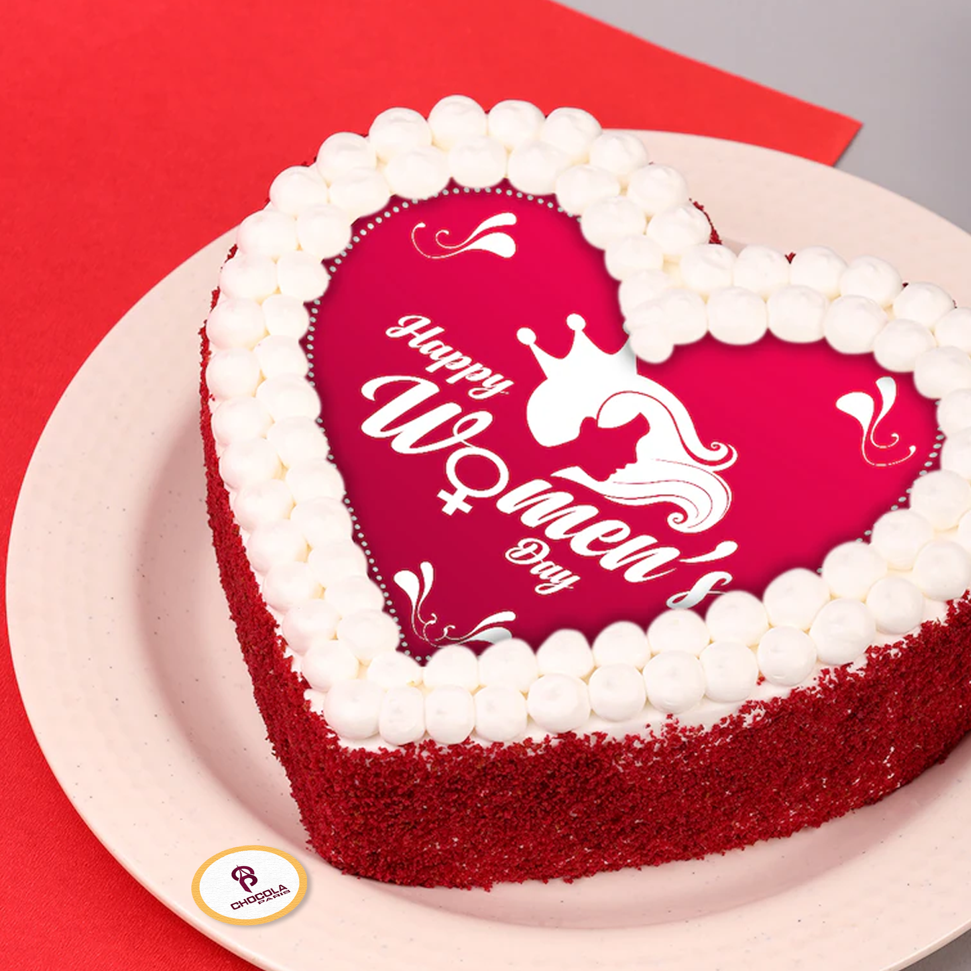 Heart-Shaped Women's Day Cake