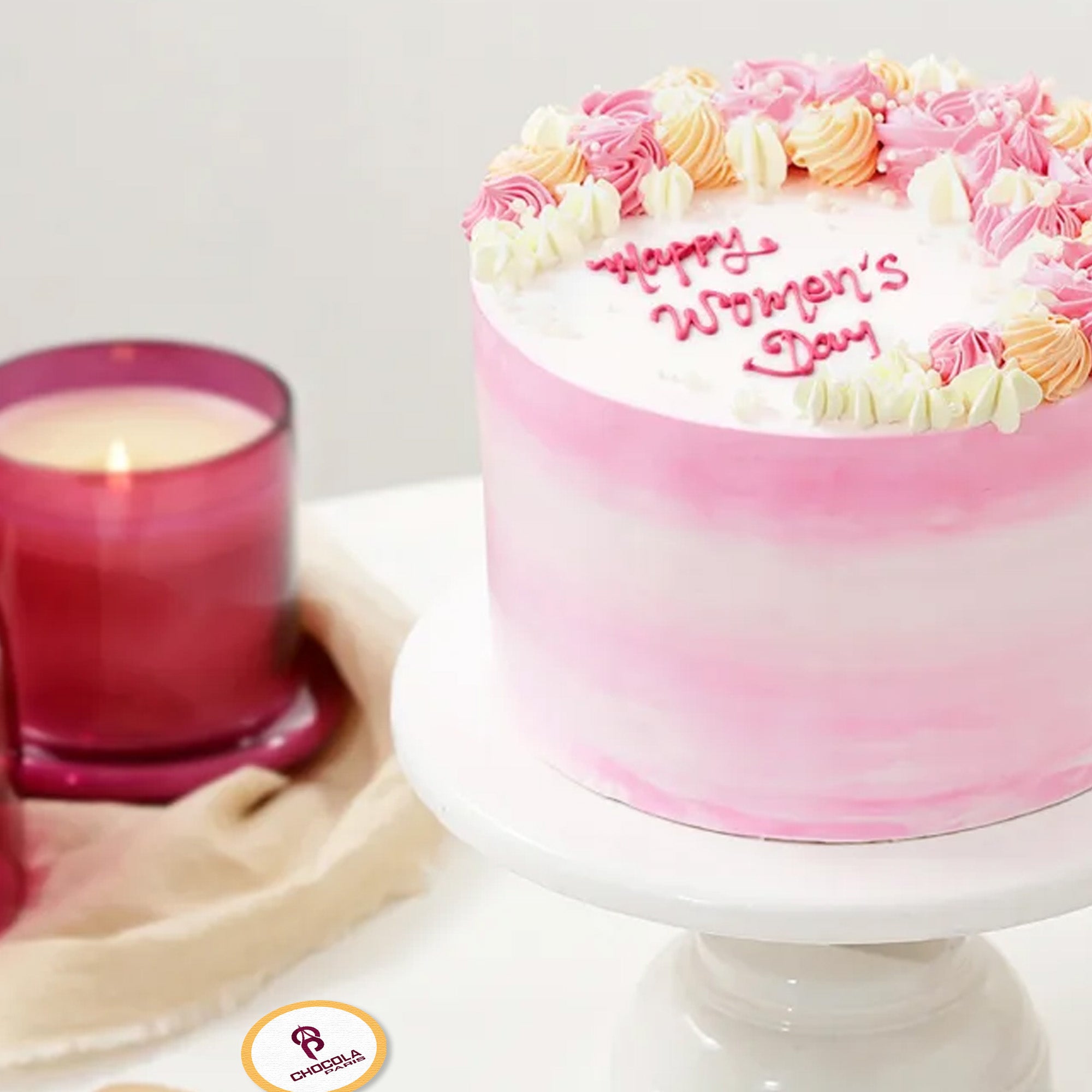 Pink Floral Women's Day Cake (Corporate)