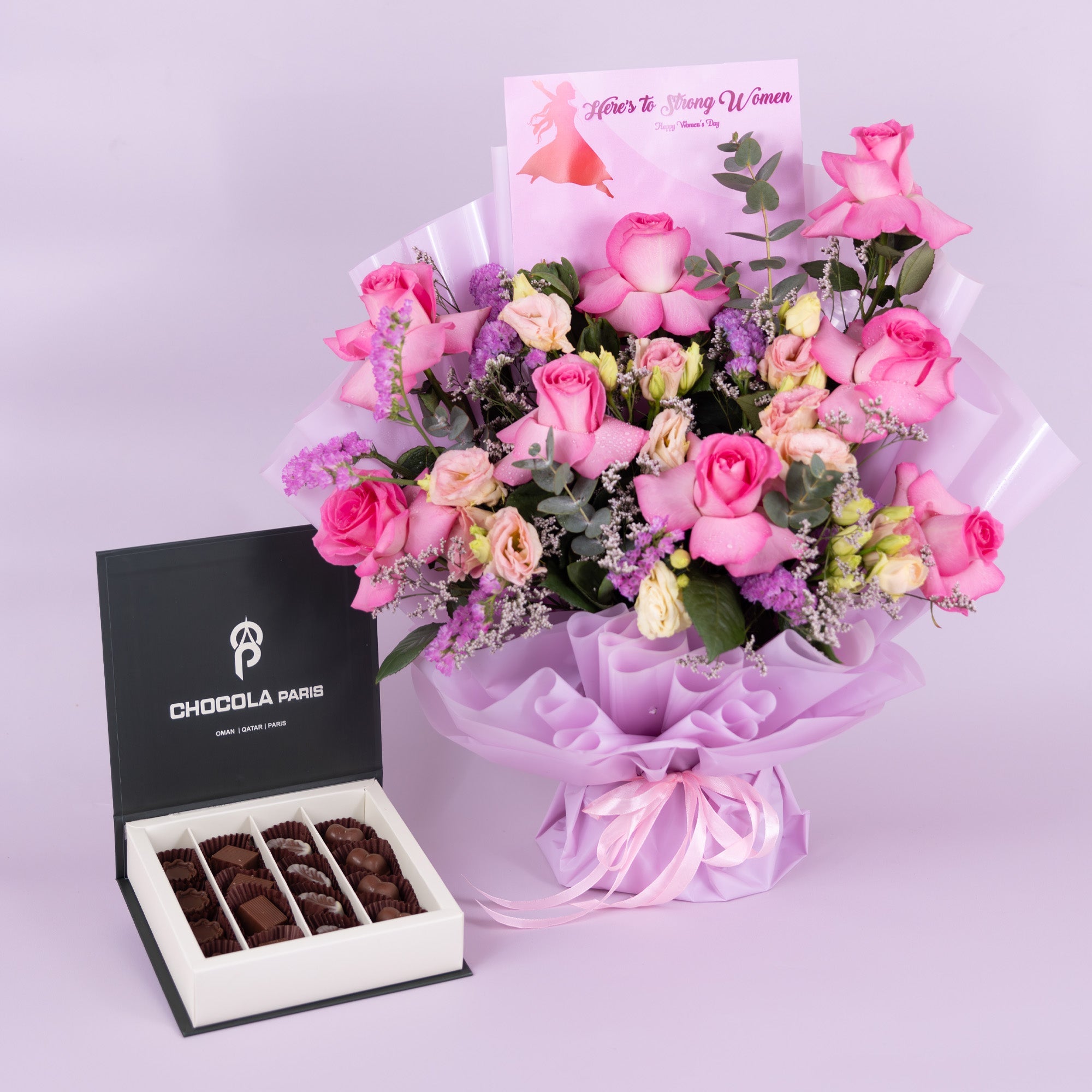 Women's Day Chocolate & Flower Gift Set